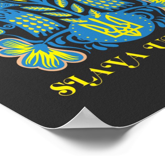 Slava Ukraini Poster (Ecke)