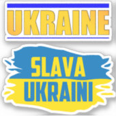Slava Ukraini, Ruhm an die Ukraine Aufkleber (Vorderseite)