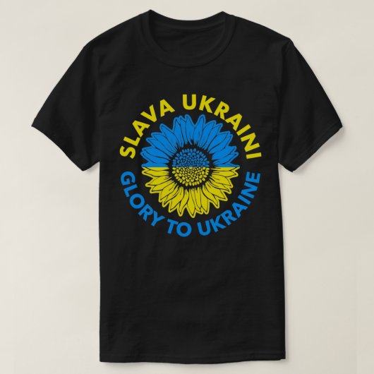 Slava Ukraini Ruhm an die Ukraine  T-Shirt (Design vorne)