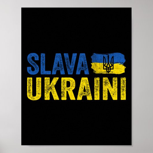 Slava Ukraini Ruhm der Ukraine1 Poster (Vorne)