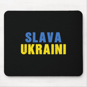 Slava Ukraini. Ruhm der Ukraine. Blau und Gelb U Mousepad