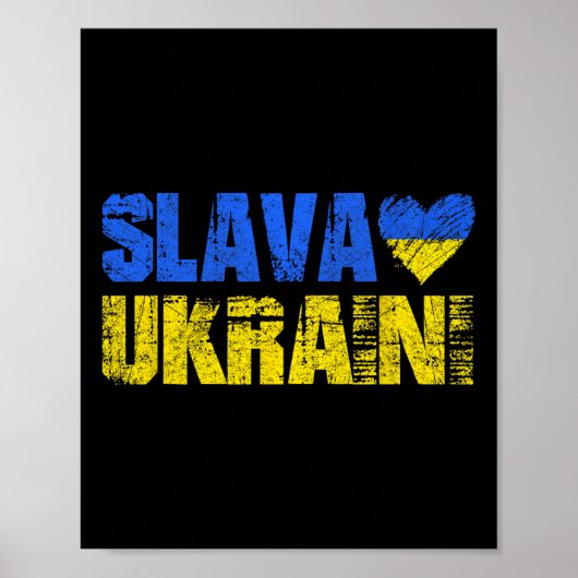 Slava Ukraini Ruhm der Ukraine Poster (Vorne)