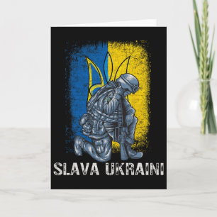 Slava Ukraini Ruhm der Ukraine Pro-Ukraine Dreizac Karte