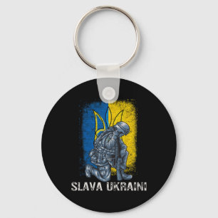 Slava Ukraini Ruhm der Ukraine Pro Ukraine Dreizac Schlüsselanhänger