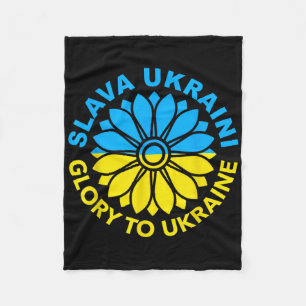 Slava Ukraini! Ruhm der Ukraine! Sonnenblume Ukrai Fleecedecke