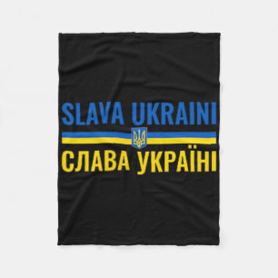 Slava Ukraini Ruhm der Ukraine Steh mit Ukr Stro Fleecedecke