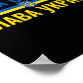 Slava Ukraini Ruhm der Ukraine Steht mit Ukr Stro Poster (Ecke)