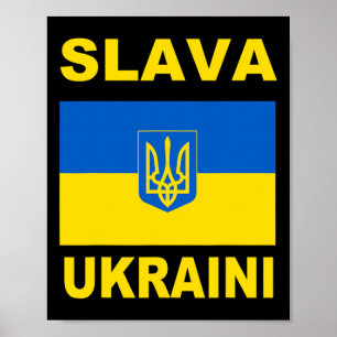 Slava Ukraini Ruhm der Ukraine Unterstützt die ukr Poster