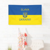 Slava Ukraini Ruhm Ukraine Krieg Friedenssymbol Pa Banner (Insitu)
