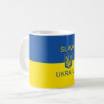 Slava Ukraini Ruhm Ukraine Krieg Friedenssymbol Pa Kaffeetasse<br><div class="desc">Slava Ukraini Ruhm Ukraine Krieg Symbol patriotische Solidarität Fahne</div>