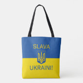 Slava Ukraini Ruhm Ukraine Krieg Friedenssymbol Pa Tasche (Rückseite)