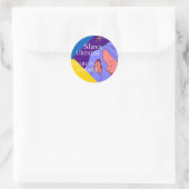 Slava Ukraini Runder Aufkleber (Tasche)