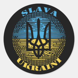 Slava Ukraini Runder Aufkleber