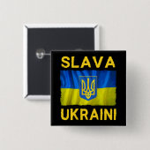 Slava Ukraini slava ukraina Flagge Button (Vorne & Hinten)