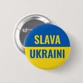 Slava Ukraini slava ukraina Flagge Ukraine Button (Vorne & Hinten)