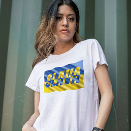 Slava Ukraini Slava Ukraine Ruhm für den Frieden i T-Shirt