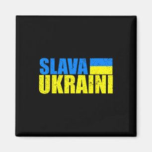 Slava Ukraini Ukraine-Flaggenfarben Distressed Sla Magnet