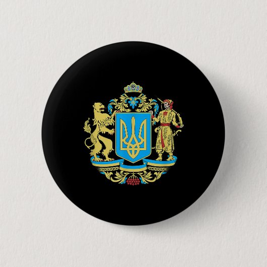 Slava Ukraini Ukraine Logo Ukrainische Geschenke B Button (Vorderseite)