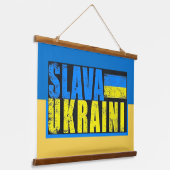 Slava Ukraini Wall hanging Wandteppich Mit Holzrahmen (Gewinkelt)