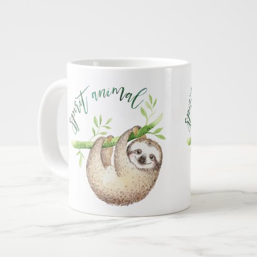 Slave Spirit Animal Watercolor Jumbo-Tasse (Vorderseite Links)