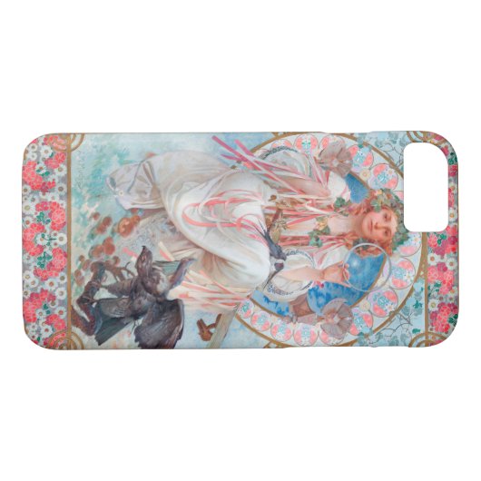 Slavia, Mucha Case-Mate iPhone Hülle (Rückseite (Horizontal))