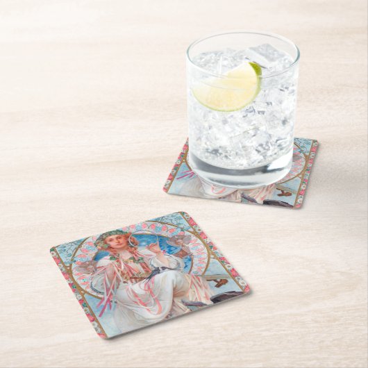 Slavia, Mucha Rechteckiger Pappuntersetzer (Vor Ort)