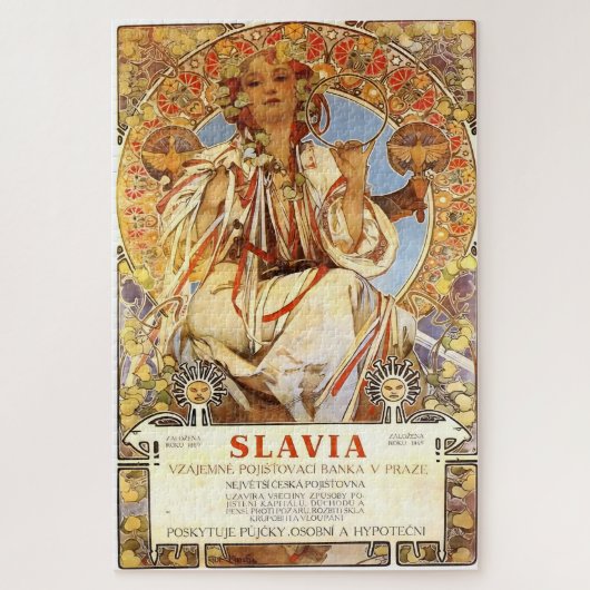 Slavia von Alphonse Mucha Puzzle (Vertikal)