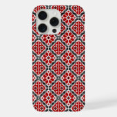 Slavic Ethnic Embroidery, Balkan Traditional iPhone Hülle (Rückseite)