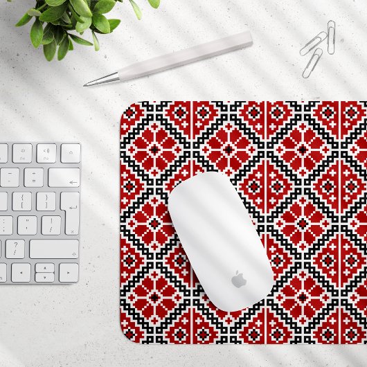 Slavic Ethnic Embroidery, Balkan Traditional Mousepad