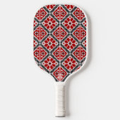 Slavic Ethnic Embroidery, Balkan Traditional Pickleball Schläger (Vorderseite)