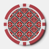 Slavic Ethnic Embroidery, Balkan Traditional Pokerchips (Vorderseite)
