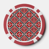 Slavic Ethnic Embroidery, Balkan Traditional Pokerchips (Rückseite)