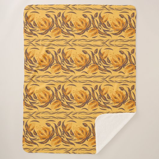 Slavic floral Sherpa Blanket Sherpadecke (Vorderseite)