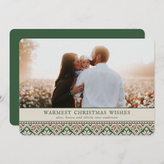 Slavic Folk Art Pattern | Weihnachtskarte für das Einladung (Vorne/Hinten)