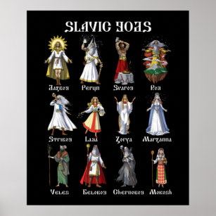 Slavic Mythology Gods Poster