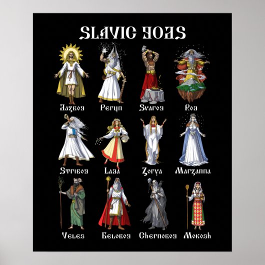 Slavic Mythology Gods Poster (Vorne)