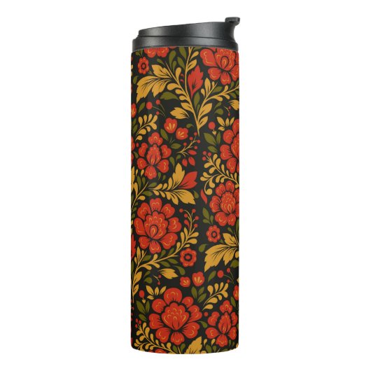 Slavic national decorative floral pattern thermosbecher (Nach links gedreht)