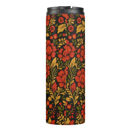 Slavic national decorative floral pattern thermosbecher (Rückseite)