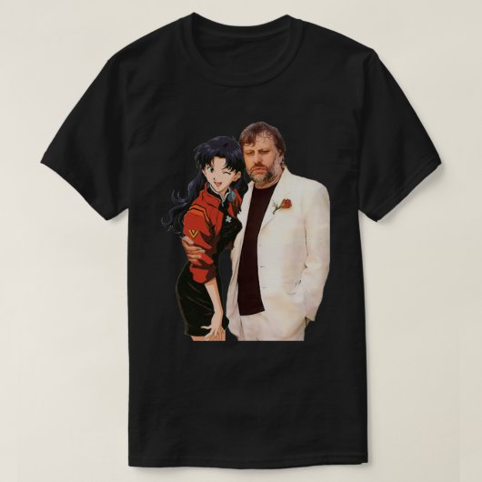 Slavoj Zizek mit waifu T-Shirt (Design vorne)