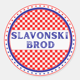 Slavonski Brod City Pride Emblem Croatian Identity Runder Aufkleber