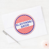 Slavonski Brod City Pride Emblem Croatian Identity Runder Aufkleber (Umschlag)