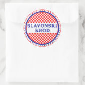 Slavonski Brod City Pride Emblem Croatian Identity Runder Aufkleber (Tasche)
