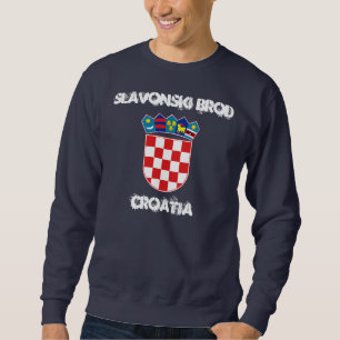 Slavonski Brod, Kroatien mit Wappen Sweatshirt