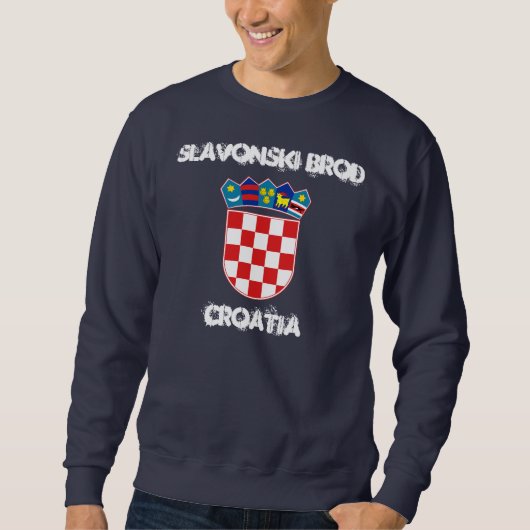 Slavonski Brod, Kroatien mit Wappen Sweatshirt (Vorderseite)