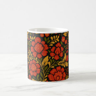 Slawisches nationales dekoratives Blumenmuster Kaffeetasse