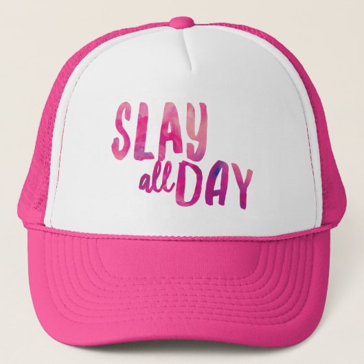Slay All Day Trucker Hat Truckerkappe (Vorderseite)