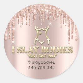 Slay Bodies Logo Kosmetische Tropfen für die indiv Runder Aufkleber