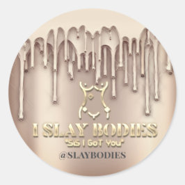 Slay Bodies Logo Kosmetische Tropfen für die indiv Runder Aufkleber