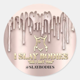 Slay Bodies Logo Kosmetische Tropfen für die indiv Runder Aufkleber