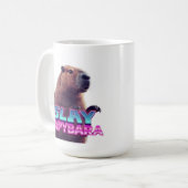 Slay Capybara Funny Animal Meme Gift Kaffeetasse (Vorderseite Links)